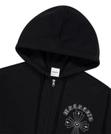 CROSS STUD HOOD ZIP UP