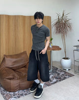 Lennon Pigment Henley Neck Short Sleeve Tee