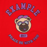 EXAMPLE カレッジBBベア半袖Tシャツ