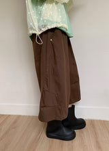 [unisex] Mado Cut Pintuck Wide Banding Bermuda Pants