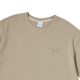 25SS エンボロゴワッフルショートスリーブTシャツ ライトブラウン
