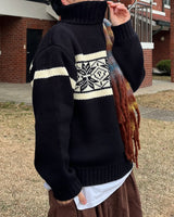 MR Nordic half-zip-up knit (3C)