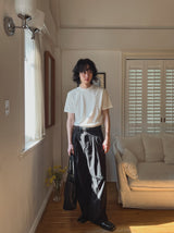 Summit Crease Pintuck Wide Slacks