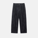 LMN Furnace Pintuck Wide Half-Banding Denim Pants (3 colors)