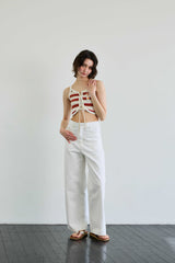 MIMI STRIPE SLEEVELESS / RED