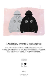 DEVIL FAIRY OVER FIT 2-WAY ZIP-UP (2color)