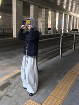 ベンストライプフィンガーホールフーディ (3c)