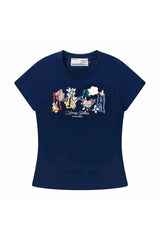 3D ヤーンフラワールーズTシャツ - フィーメイル