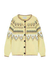 Atelier Jacquard Knit Cardigan [Lemon]