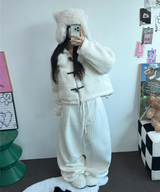 STRIPE PADDING QUILTING LONG PANTS 🖤🤍2COLOR