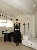 maxi lace skirt