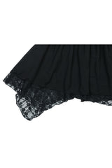 PETAL RUFFLE DRESS black