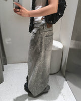 Grey leopard pants
