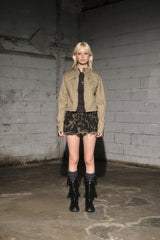 camo mini skirt (khaki)