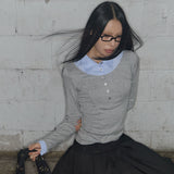 SHIRT LAYERED LONG SLEEVE (GRAY) F25ZB023