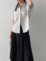 Zico Nylon Pintuck Midi Skirt