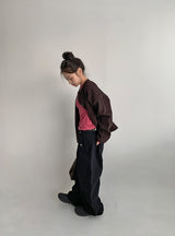 Billet Buckle Stitch Curved Balloon Pants