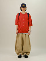 GE Crew Neck Easy Half Cardigan