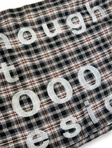 000 Design Check Tie Bag / Black