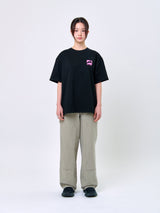 ラビットTシャツ_ブラック/ピンク
