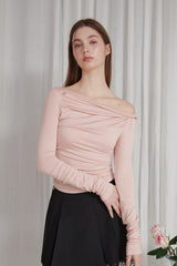 LYNN SHIRRING TOP pink