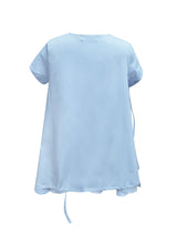  DRAPING TOP . LIGHT BLUE