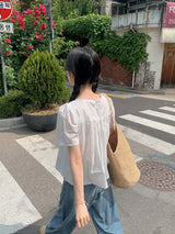 サマーピンタックウォッシュドワイドデニムパンツ