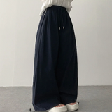 リンクルフリーテンションスパンデックスクーリングカバーフィットインシジョンツーウェイワイドパンツ