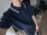 ASCLO Clean Collar Short Sleeve Knit (3color)