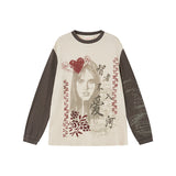 Printed long-sleeved T-shirt