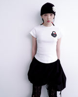 ハートロックドットクロップTシャツ (ホワイト)
