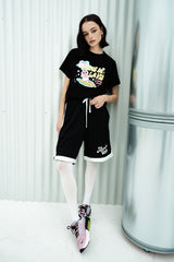 25SS ウーマンサーフィンオパンチュウサギスタンダード半袖Tシャツ ブラック