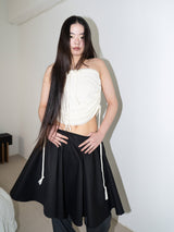 COTTON FLARE SKIRT (BLACK)