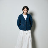 Stitch Point Oversized Cardigan_Blue