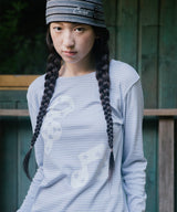 STRIPED MUSIC NOTE LS TEE(CV2GFFT554A)