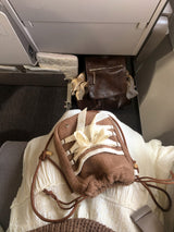 Mini sneaker ribbon bag_moche brown (dumble)
