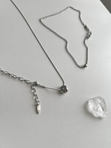 ddo vertical bold donut coin two way long layered necklace