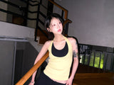 (2color) Deep U-Neck Halter Sleeveless Top