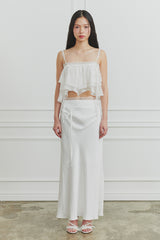 MERMAID FRILL TOP white