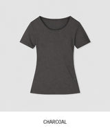Sherbet Tencel See-Through Short Sleeve