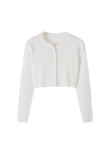 Kate Contrast Ribbon Sleeveless Cardigan Set White