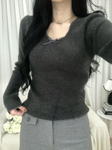 Cozy Ribbon Sweater(3 colors)
