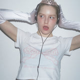 SW'S RIBBON T- SHIRTS - WHITE