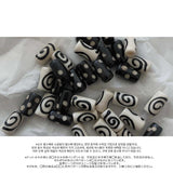 スパイラルネックレス(black)