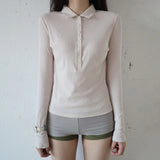【MADE】pop stitch t, pink beige