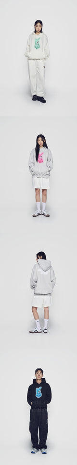 24FW レトロラビットフーディー グレー