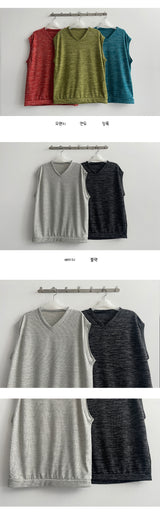 Buddy Linen V-neck Summer Knit Vest