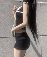 Ludena Tattoo Low-Waist Skirt