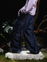 RELABEL 24AW Bug-Owned Form Bamboo Wash Contour Pleated Flared Jeans