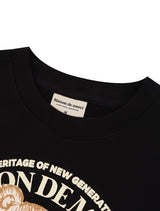 Women's Regular Fit Bear Friends Cropped Sweatshirt Black (FCF1TS202W)